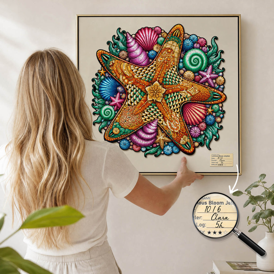 Star of the Reef Starfish Wooden Jigsaw Puzzle