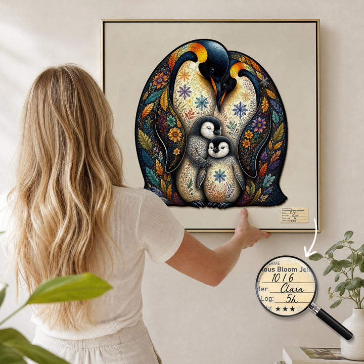 Polar Sanctuary Penguins Wooden Jigsaw Puzzle