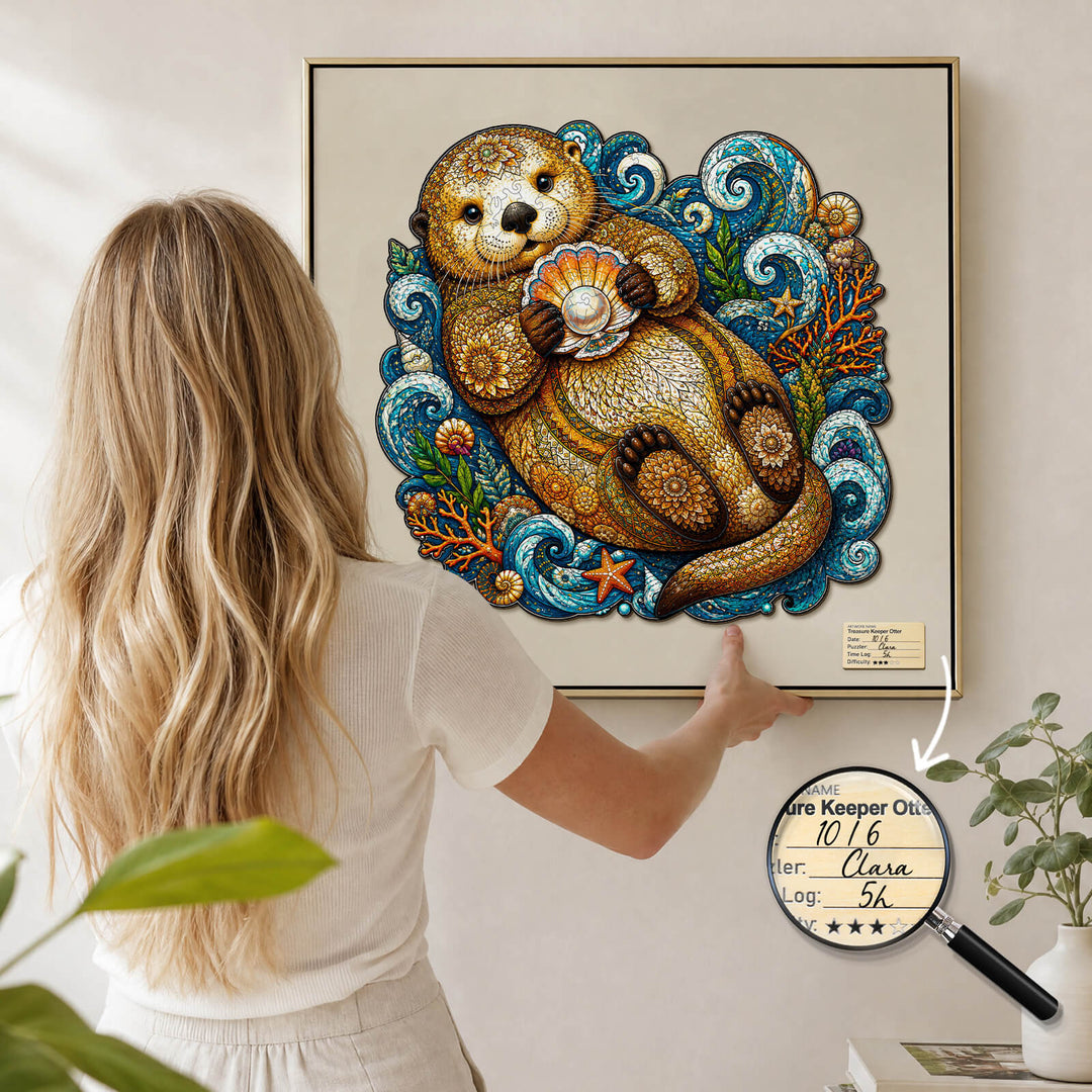 Treasure Keeper Otter Wooden Jigsaw Puzzle