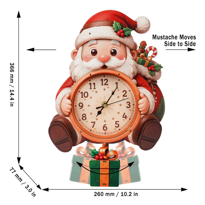 Santa Claus – DIY Wooden Clock, 3D Puzzle Craft Kit