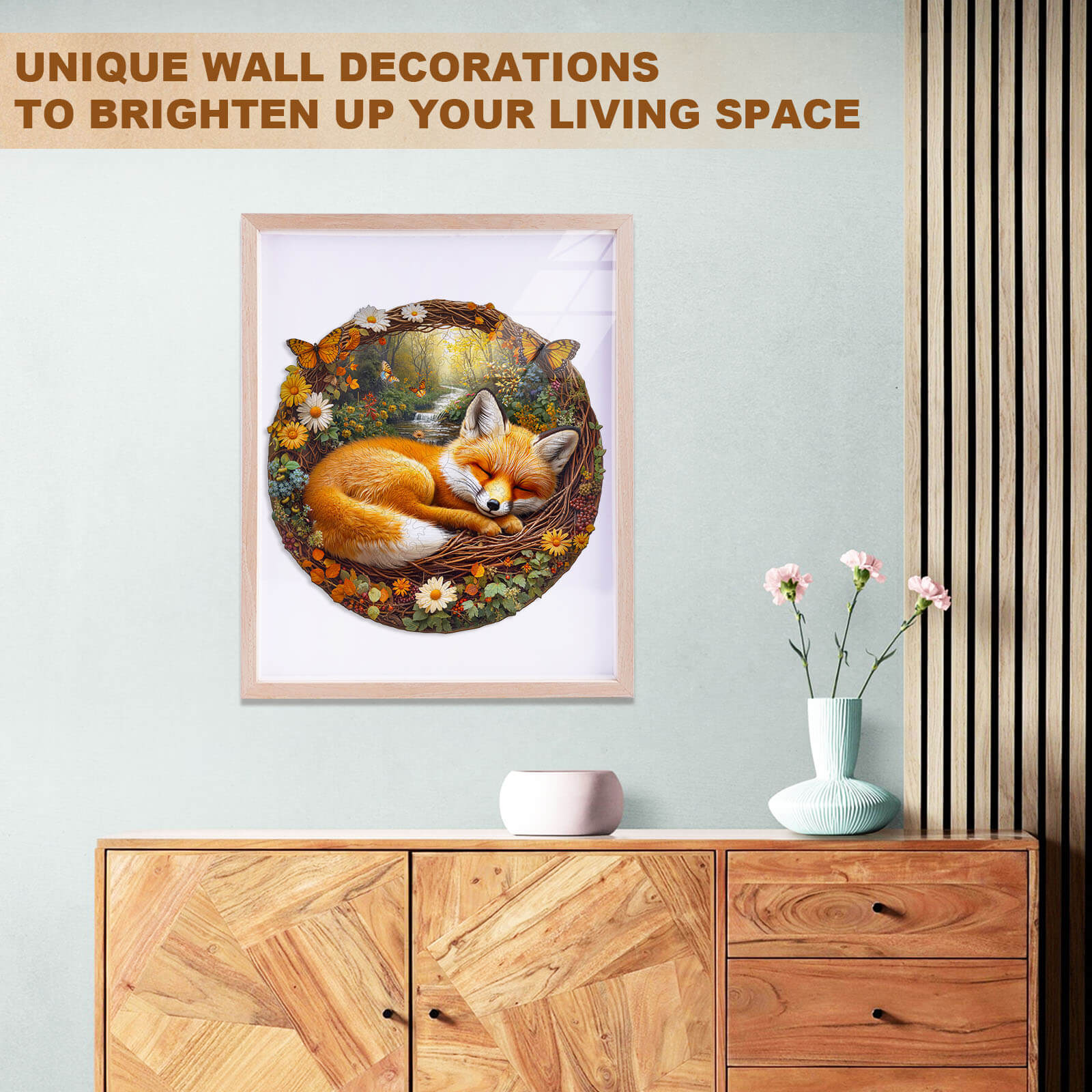 Lazy little fox Wooden Jigsaw Puzzle