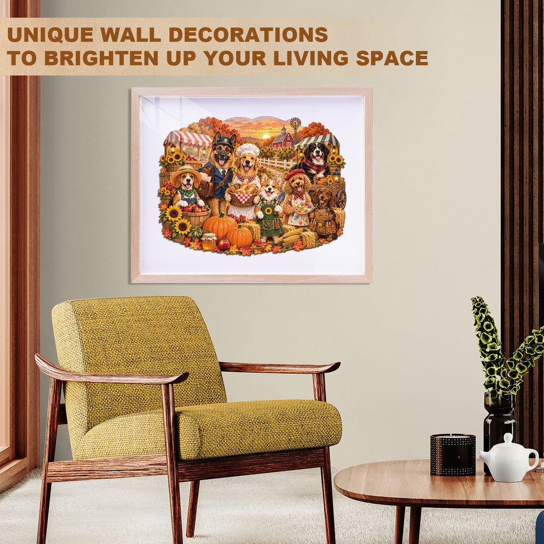 Harvest Friends  Wooden Jigsaw Puzzle