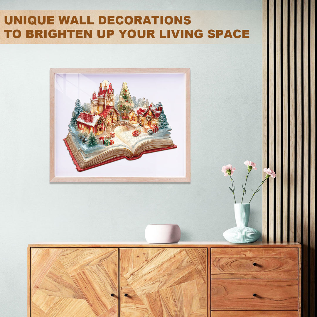 Christmas Pop-up Book Wooden Jigsaw Puzzle