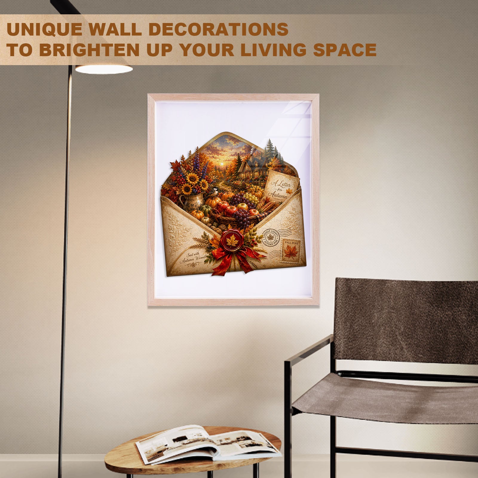 Autumn Letters Wooden Jigsaw Puzzle