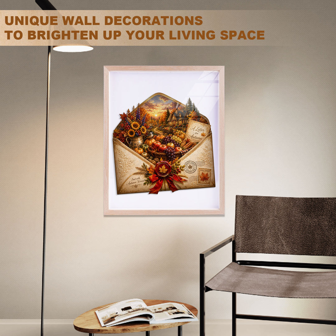 Autumn Letters Wooden Jigsaw Puzzle