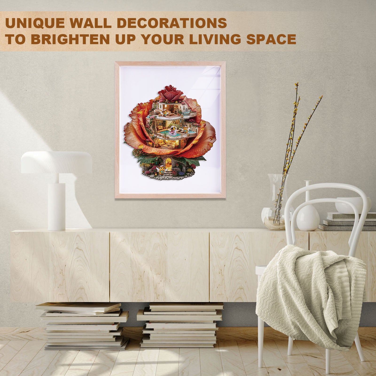 Puzzle en bois Auberge Rose