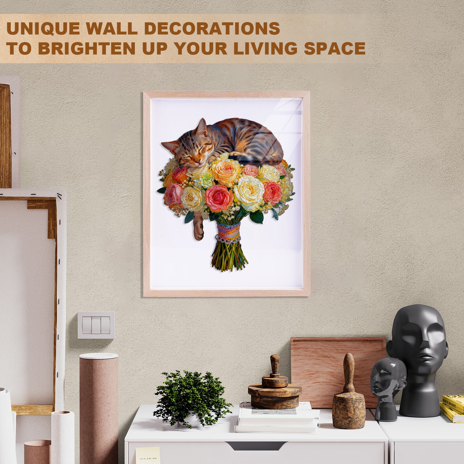 Kitten Bouquet Wooden Jigsaw Puzzle