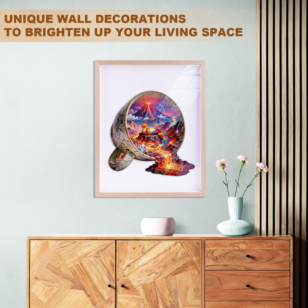 Lava Teacup Wooden Jigsaw Puzzle
