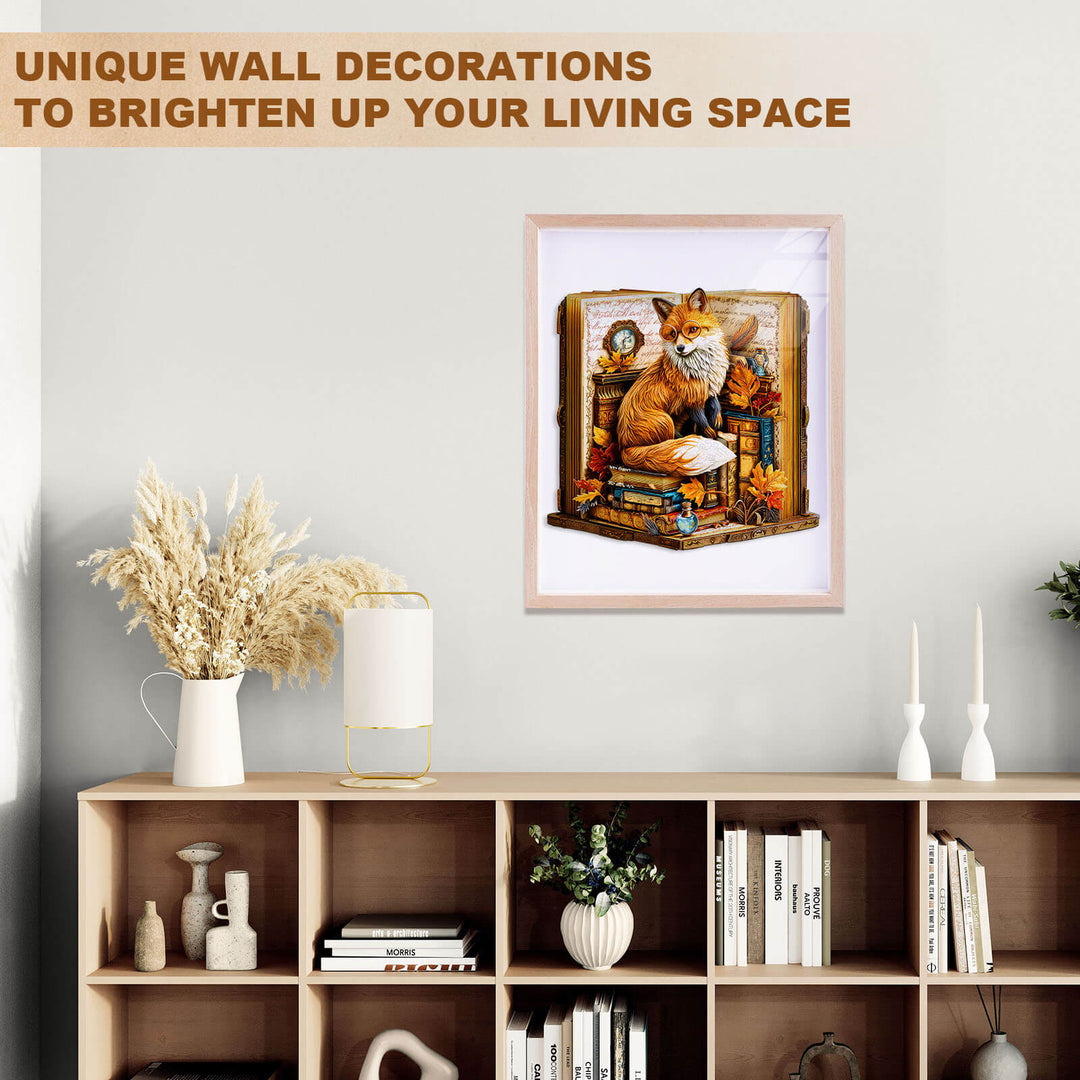 Book Fox Wooden Jigsaw Puzzle