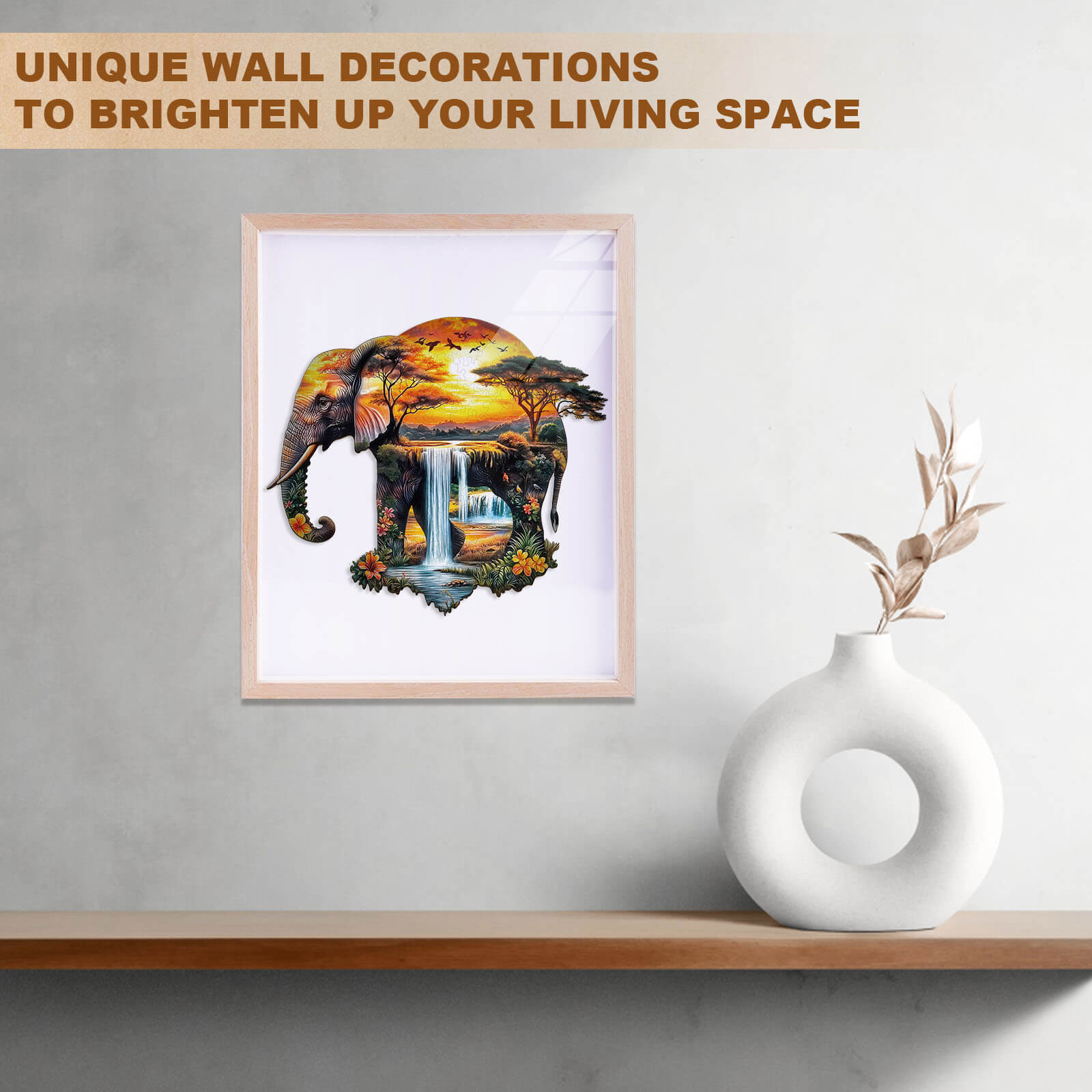 African elephant Wooden Jigsaw Puzzle