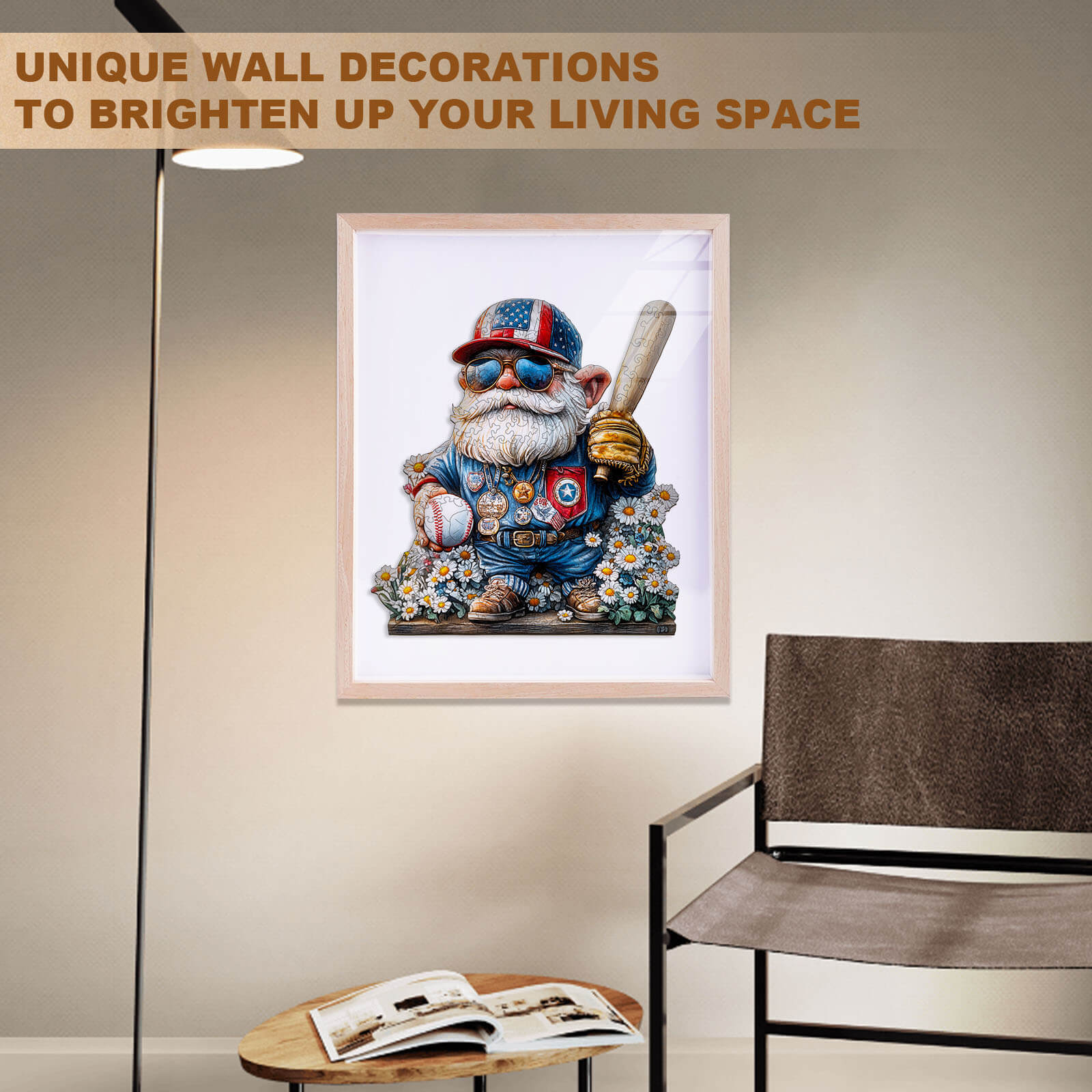 Goblin and Baseball Wooden Jigsaw Puzzle