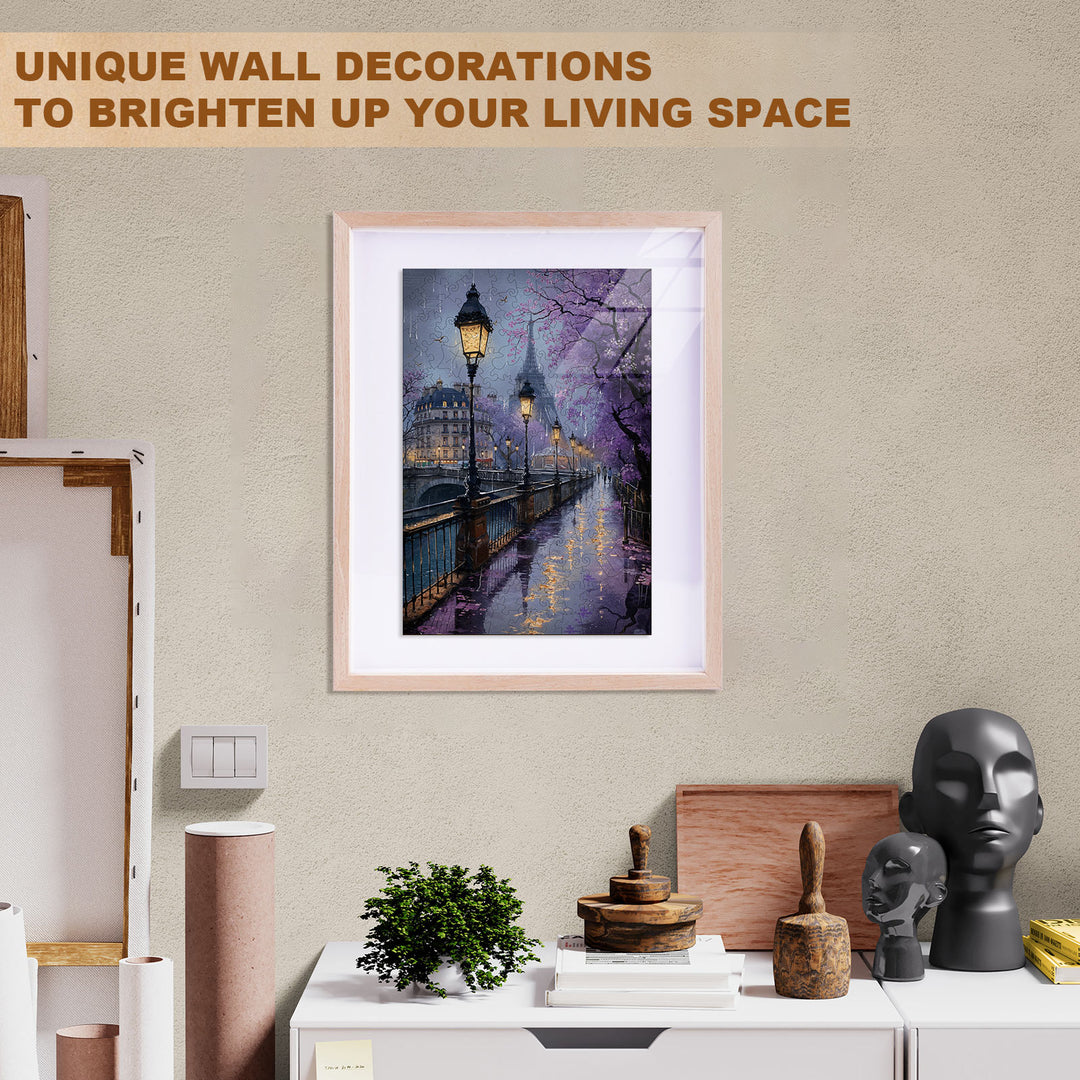 Paris In The Rain Wooden Jigsaw Puzzle