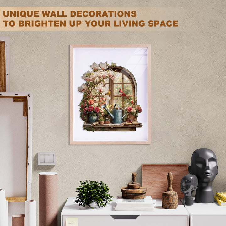 Windowsill in the sun Wooden Jigsaw Puzzle