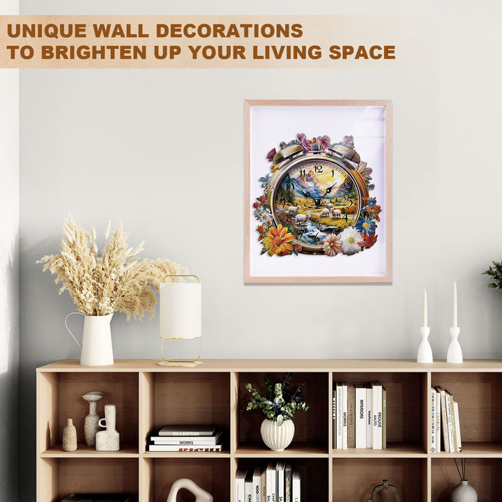 Prairie Clock Wooden Jigsaw Puzzle