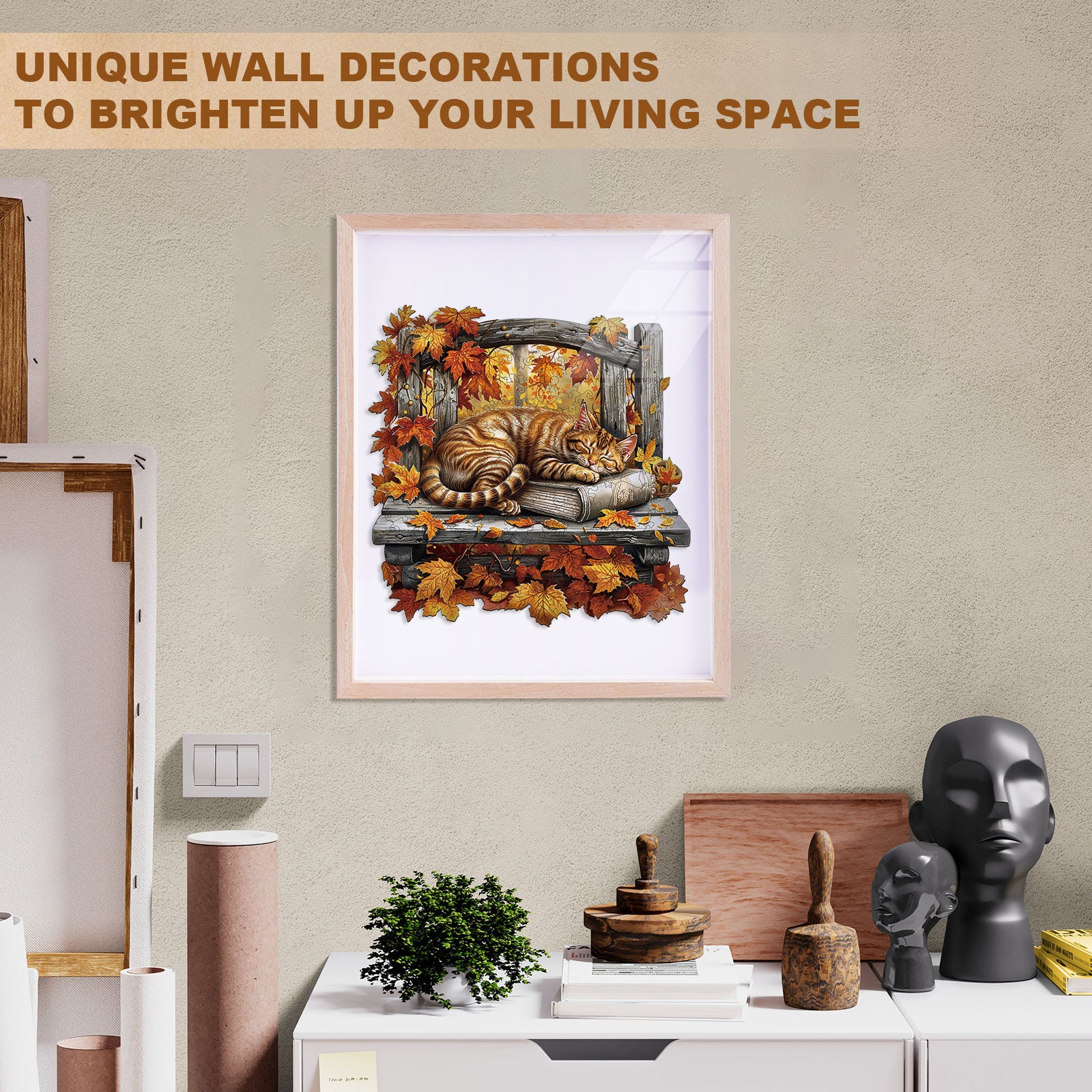 Resting Cat Wooden Jigsaw Puzzle