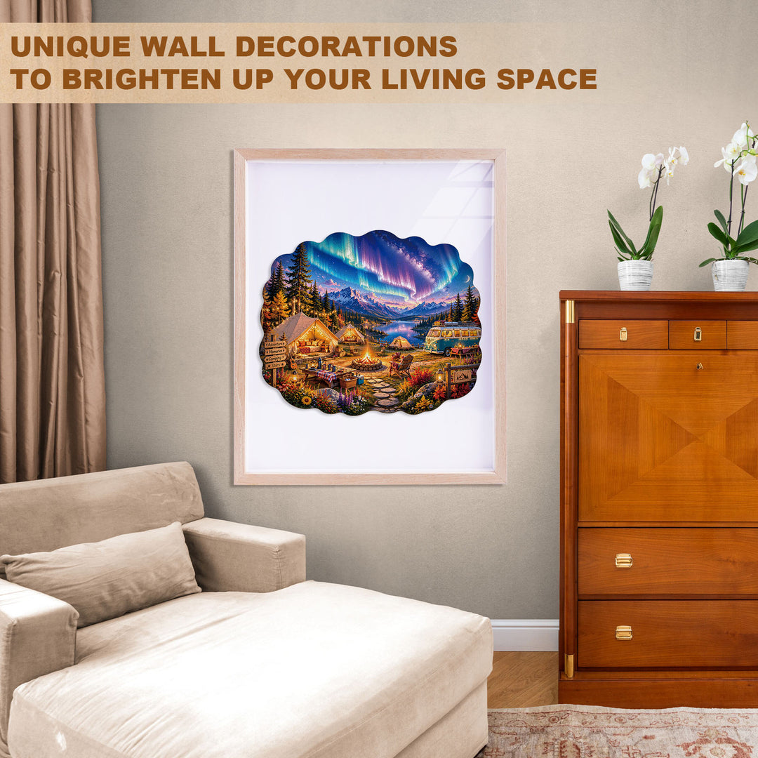 Aurora Camp  Wooden Jigsaw Puzzle