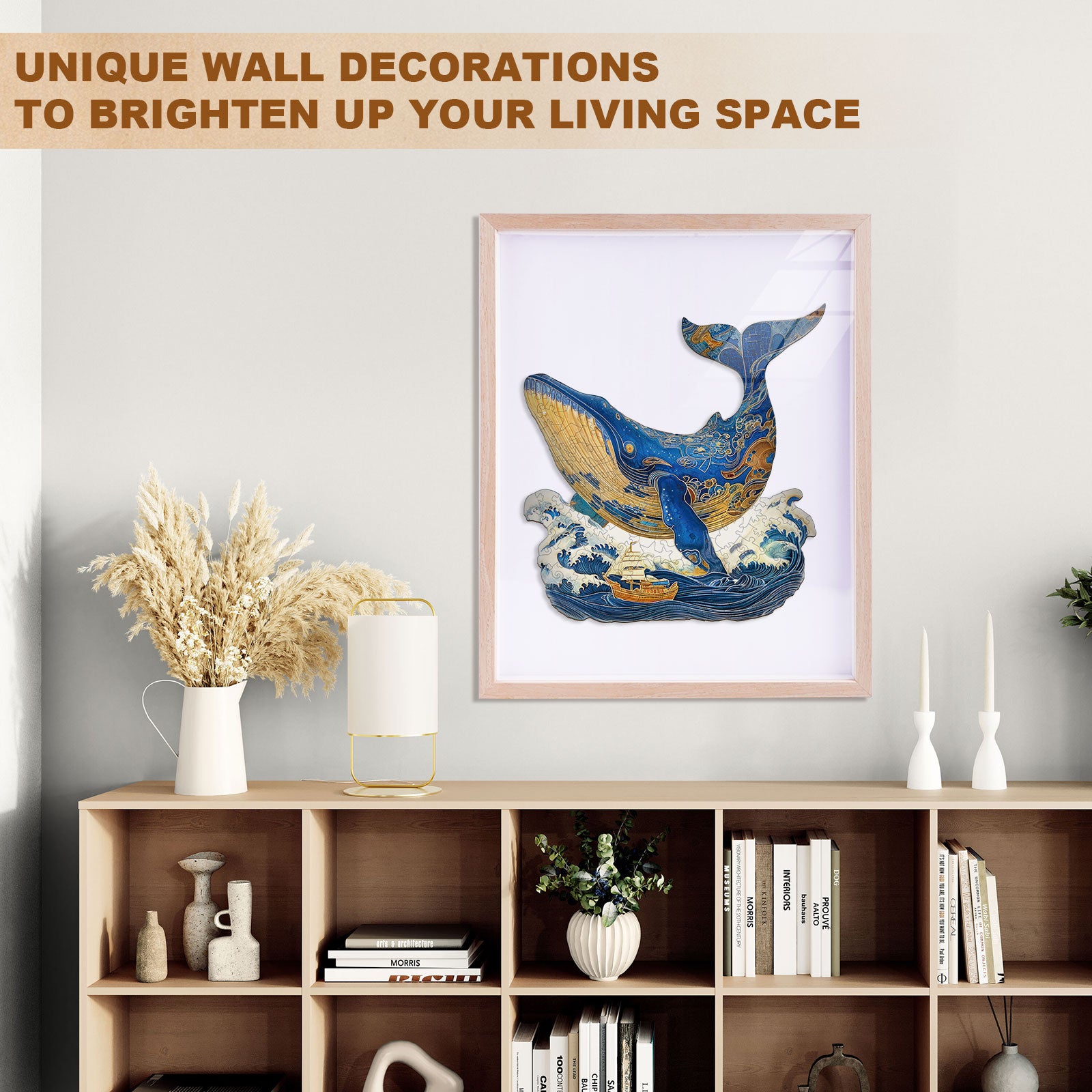 Golden Whale Wooden Jigsaw Puzzle