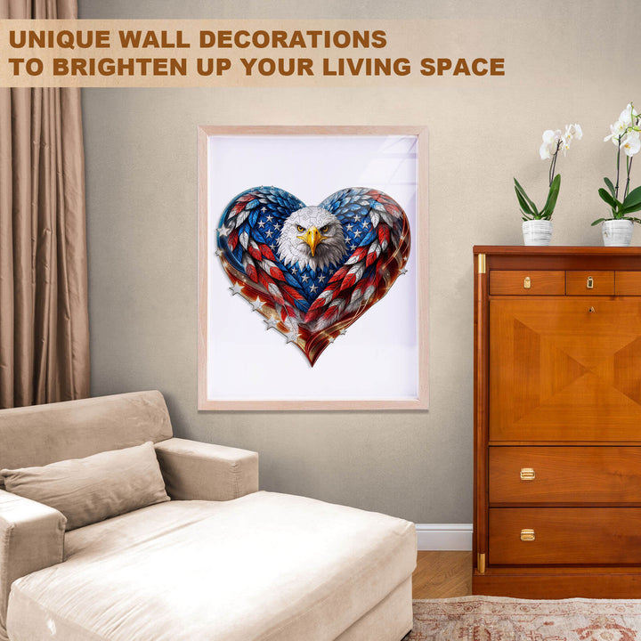 Puzzle en bois Eagle-2 patriotique