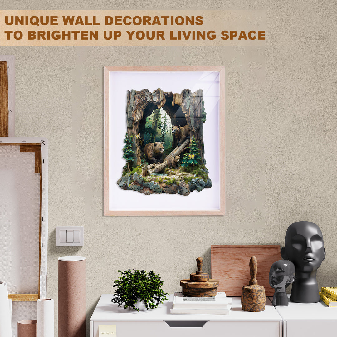 Bear Family Wooden Jigsaw Puzzle