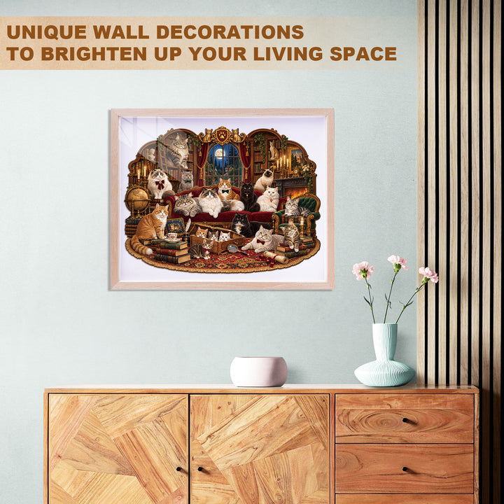 Victorian Cats Wooden Jigsaw Puzzle