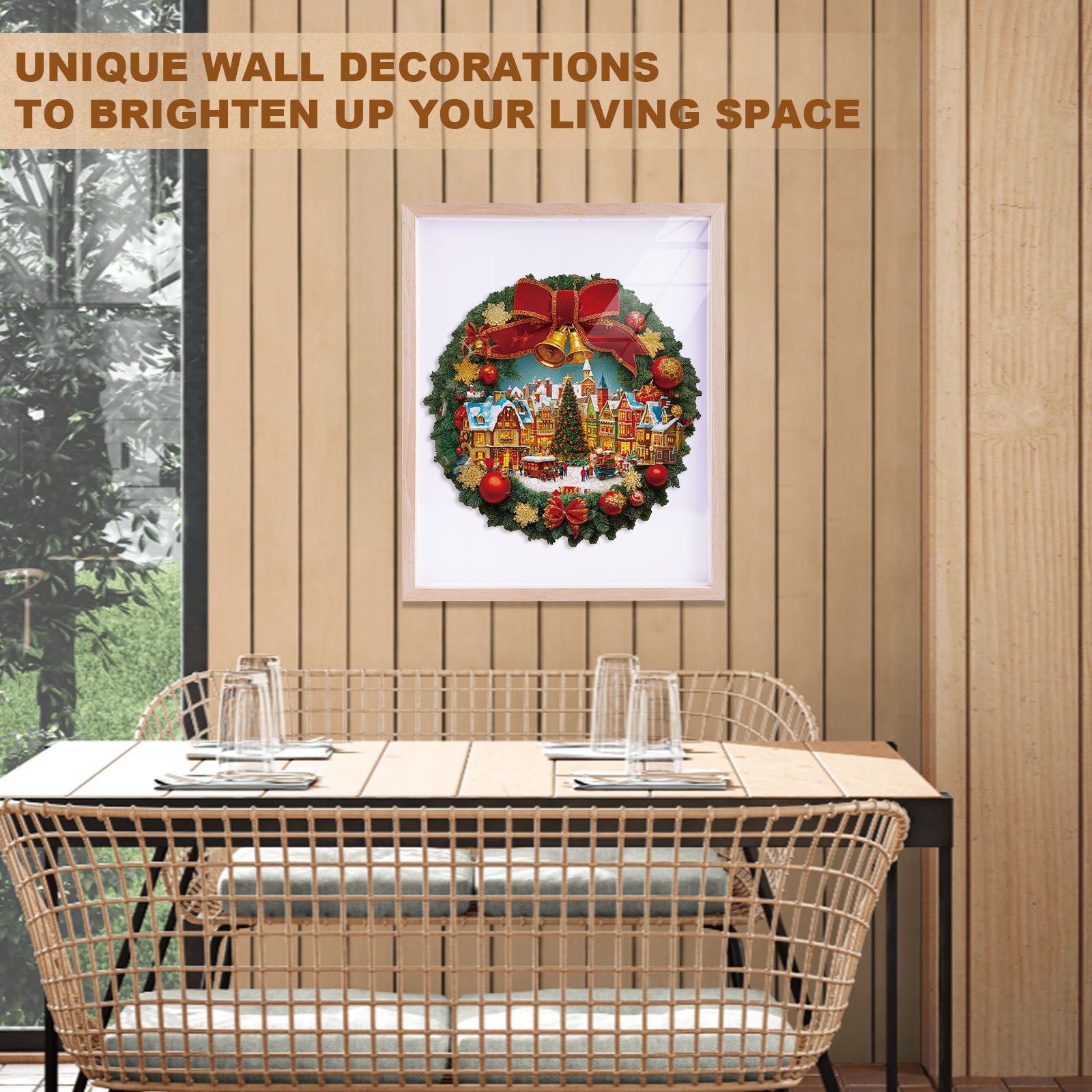 Christmas Wreath Wooden Jigsaw Puzzle