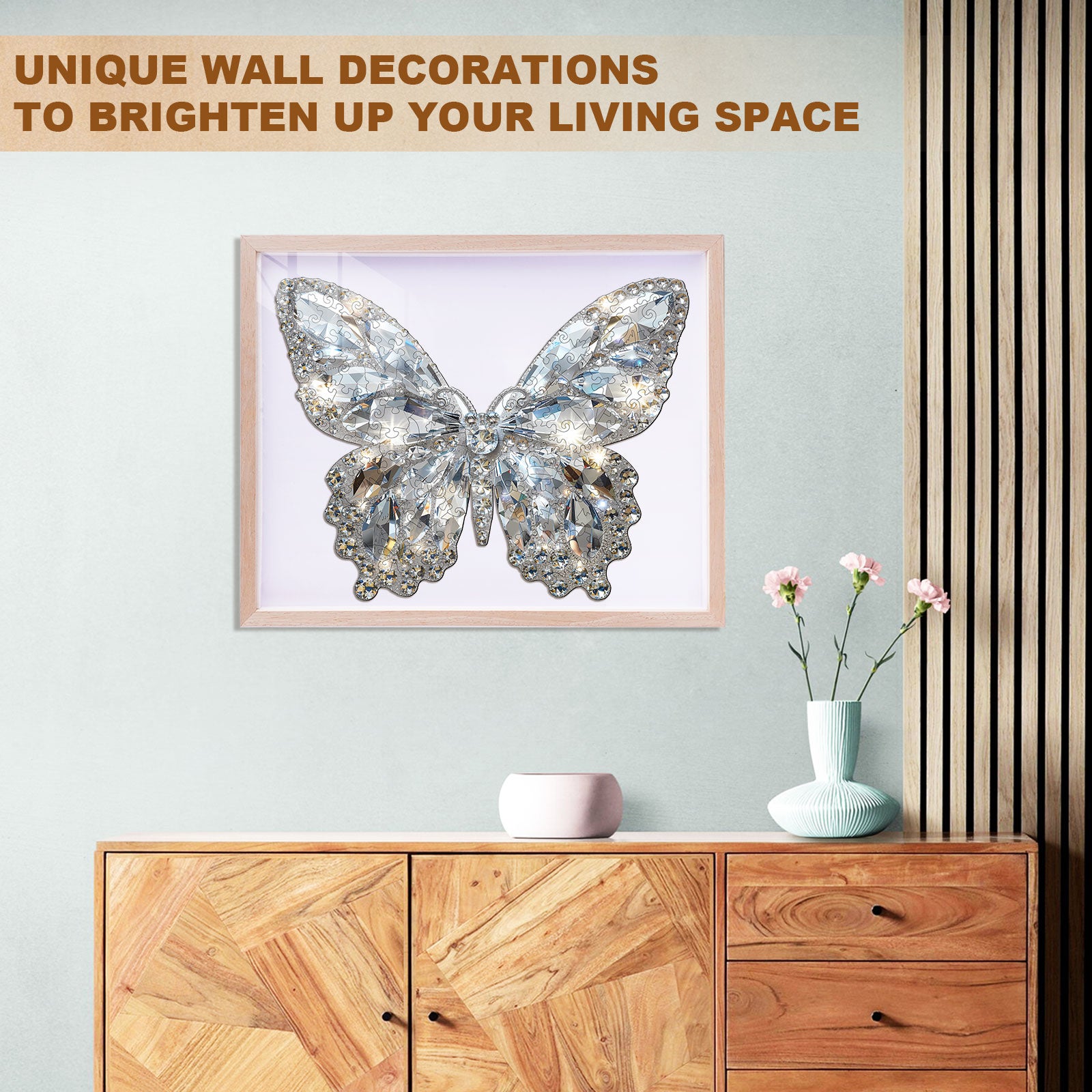 Diamond Butterfly Wooden Jigsaw Puzzle