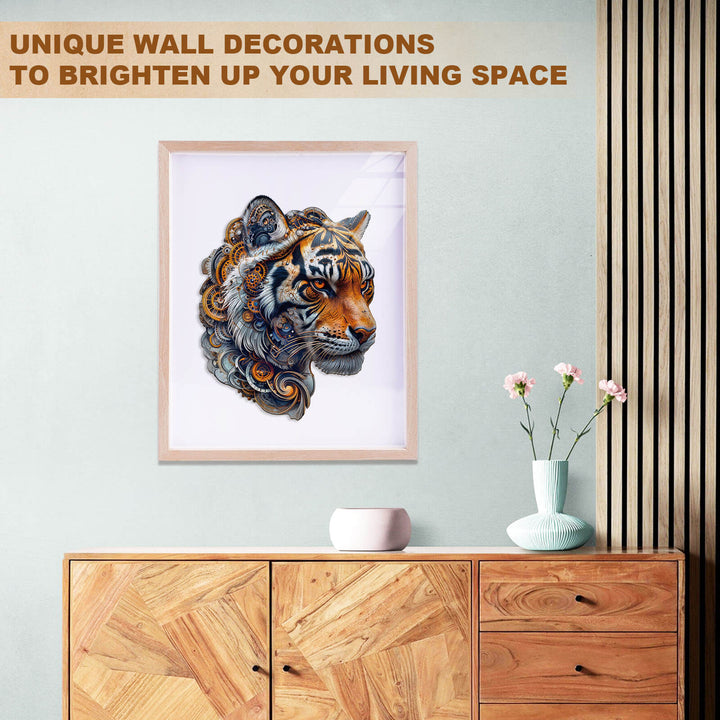 Rompecabezas de madera mecánico tigre dorado