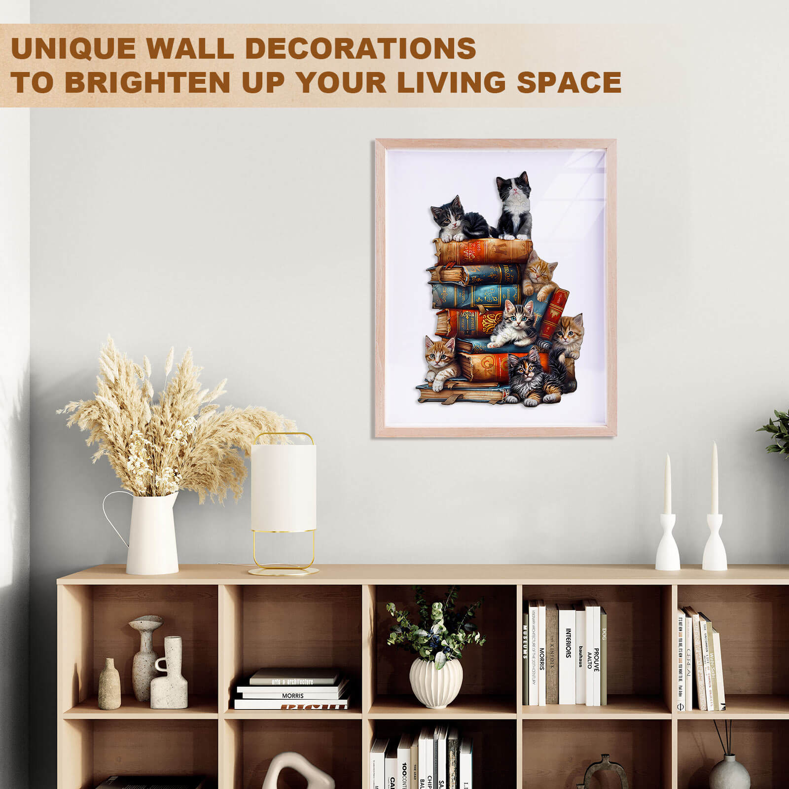 The Bookish Cats Wooden Jigsaw Puzzle