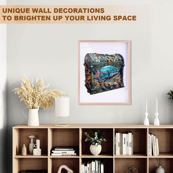 3D Treasure Chest Ocean-1 Wooden Jigsaw Puzzle