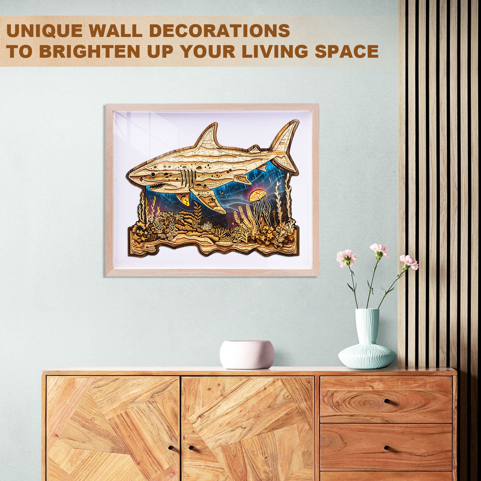 Woodcarved Shark Wooden Jigsaw Puzzle