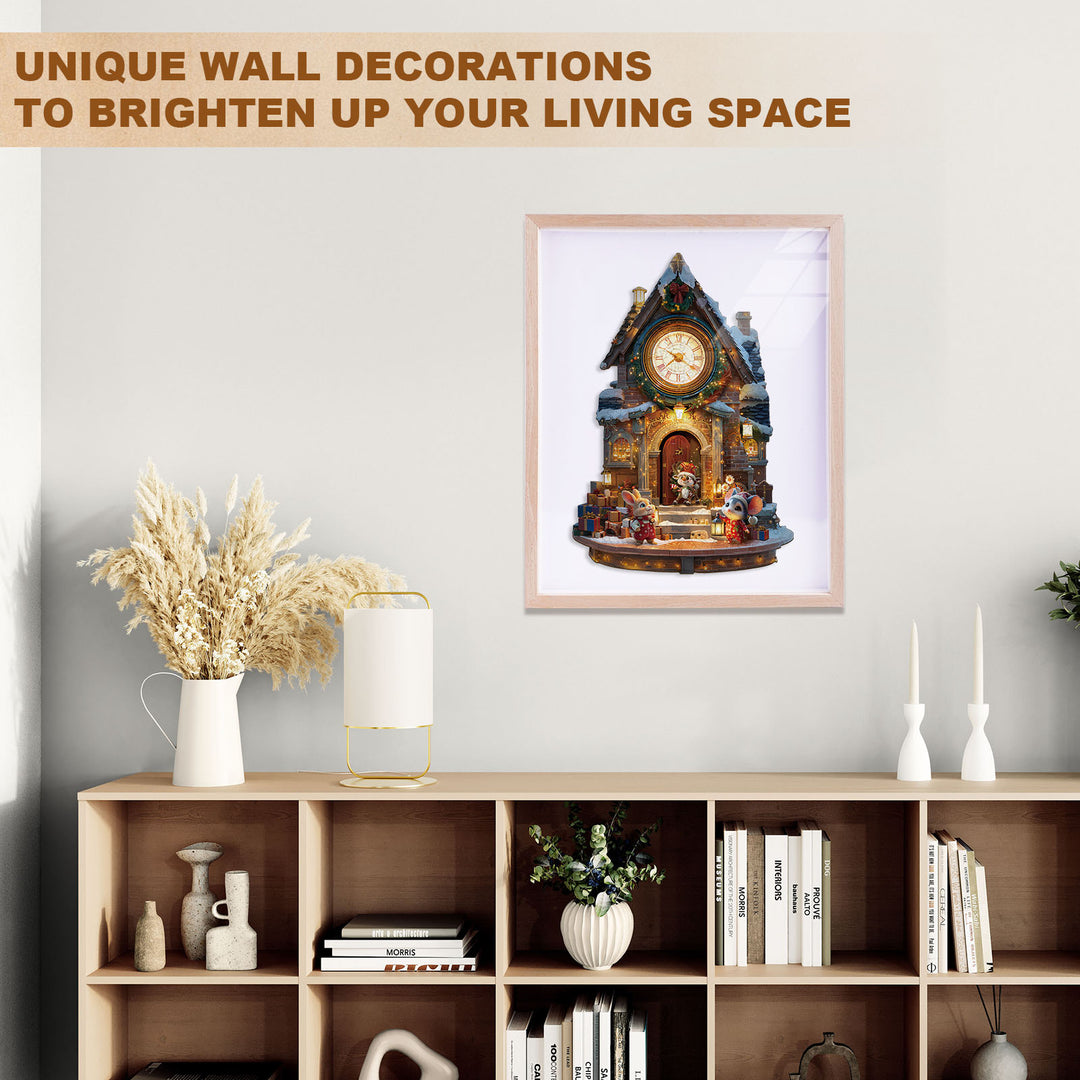 Christmas Clock Tower-1 Wooden Jigsaw Puzzle