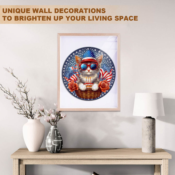 Stars and cats Wooden Jigsaw Puzzle