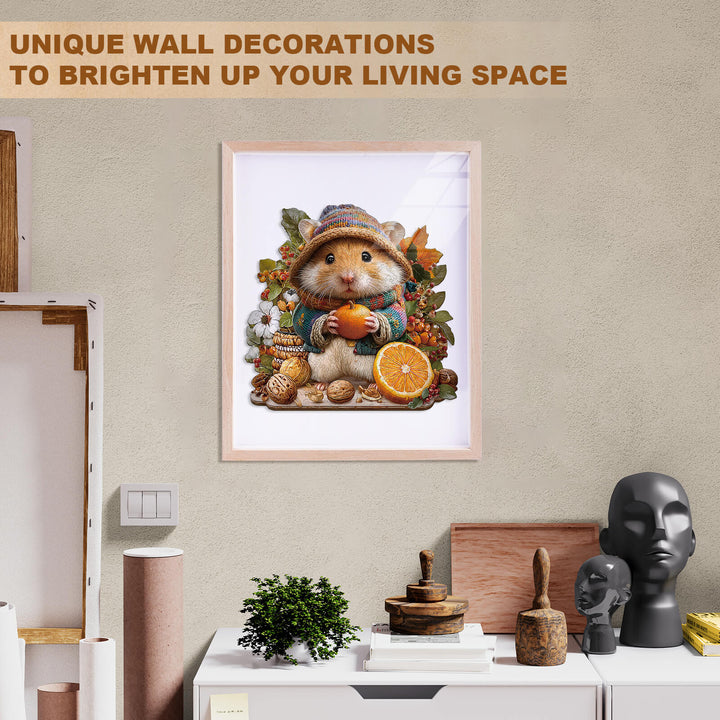 cute hamster Wooden Jigsaw Puzzle
