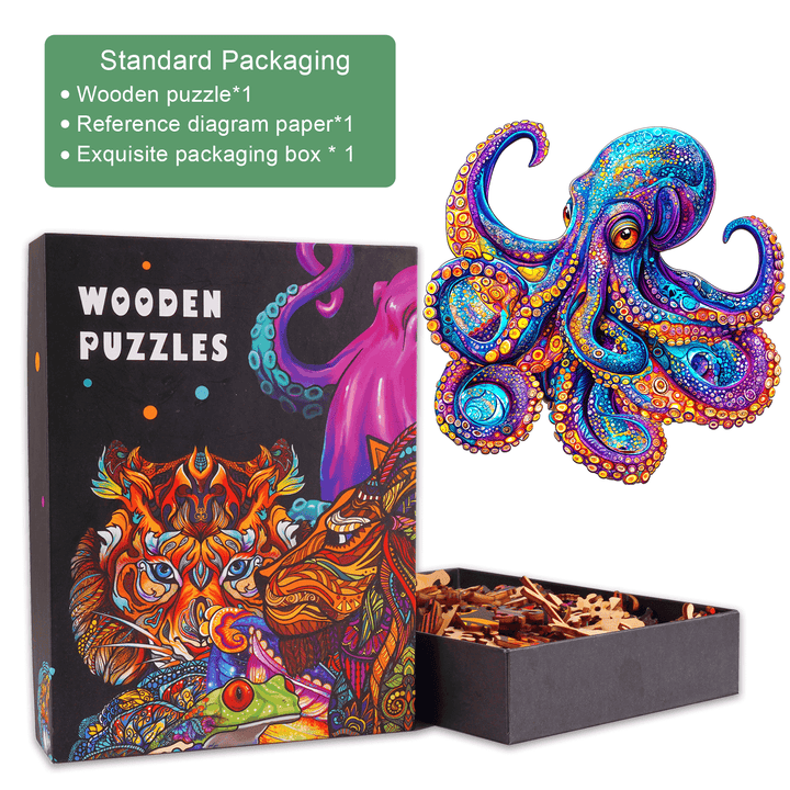 Colorful Octopus Wooden Jigsaw Puzzle