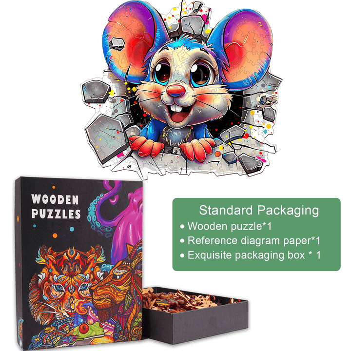 Wall Rat-2 Wooden Jigsaw Puzzle - Woodbests