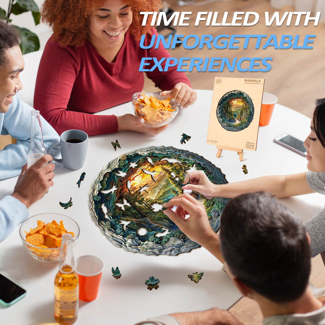 Puzzle en bois 3D forêt de grotte