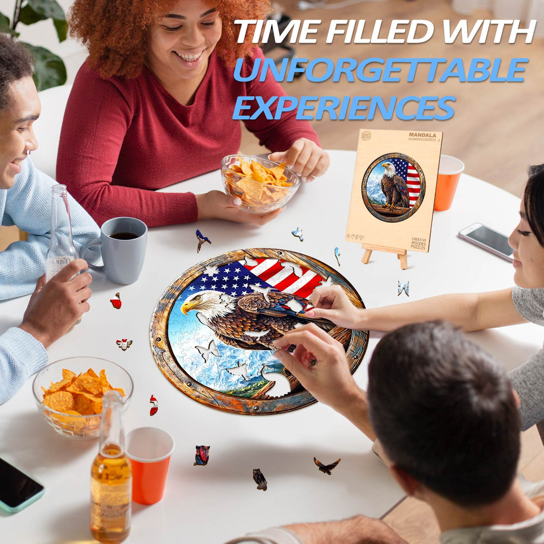 Rompecabezas de Madera en 3D de Águila Calva