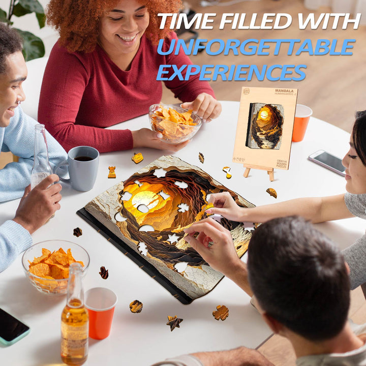 3D Sonnenuntergang in einem Buch Holzpuzzle