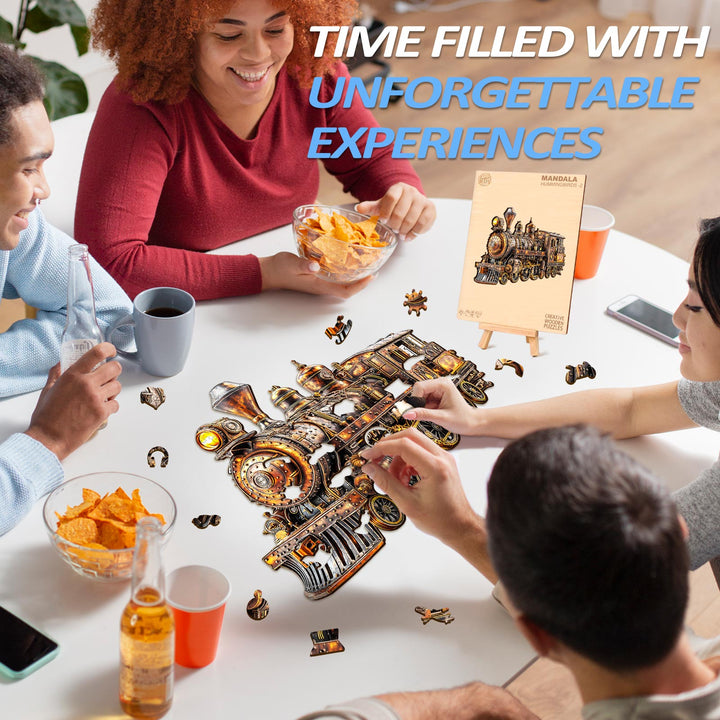 3D Mechanical Steam Train Wooden Jigsaw Puzzle