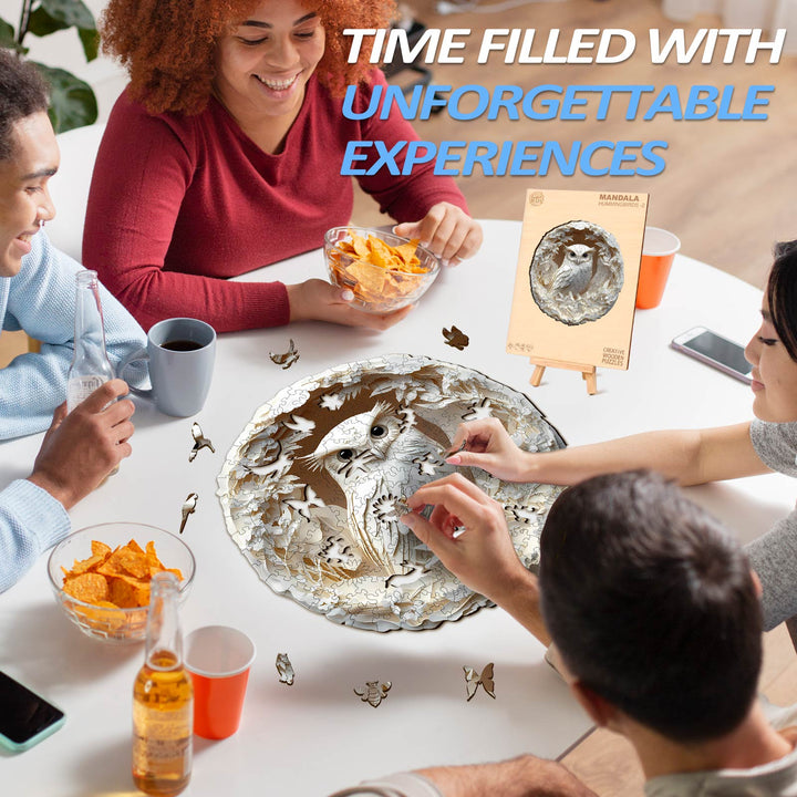 3D Papier geschnitzte Eule Holz Puzzle