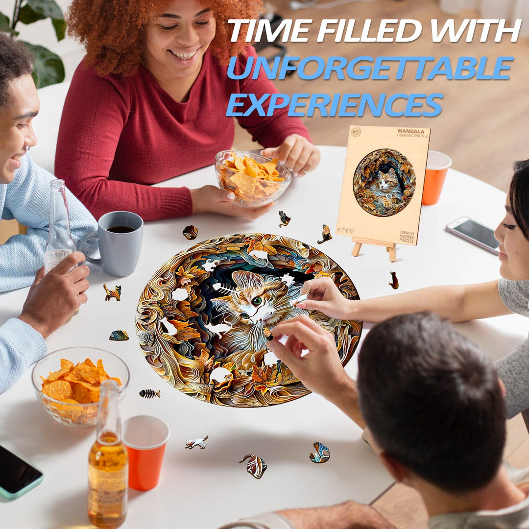 Puzzle en bois 3D de chat