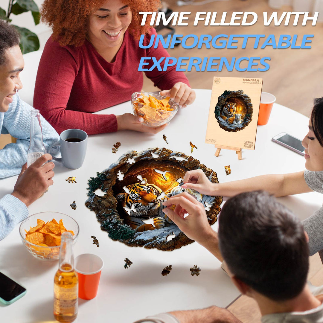 Tiger Family-2 Wooden Jigsaw Puzzle