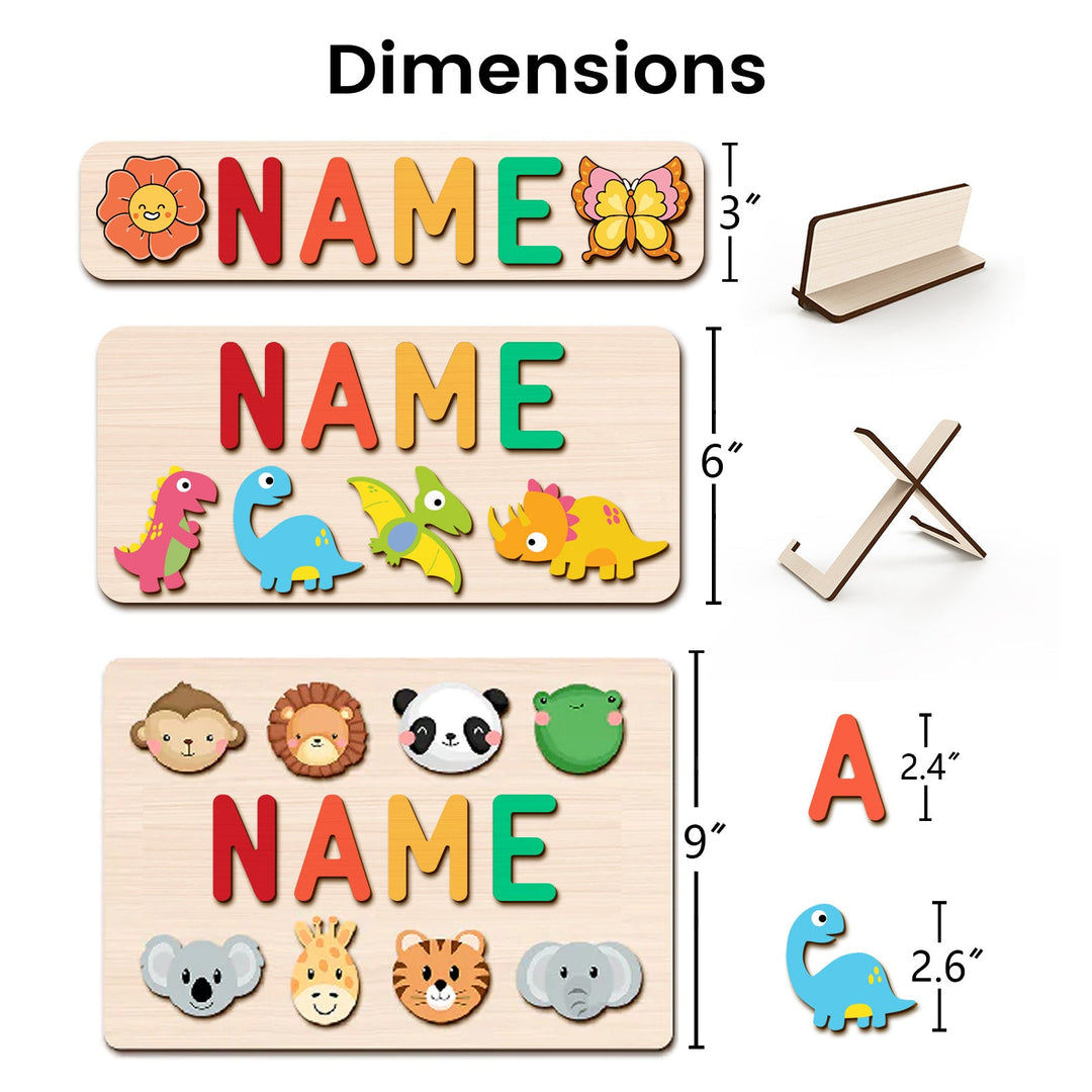 Personalisiertes Namenspuzzle aus Holz für Babys
