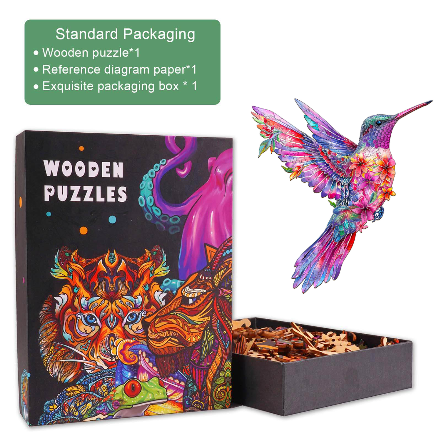 Hummingbird-3 Holzpuzzle