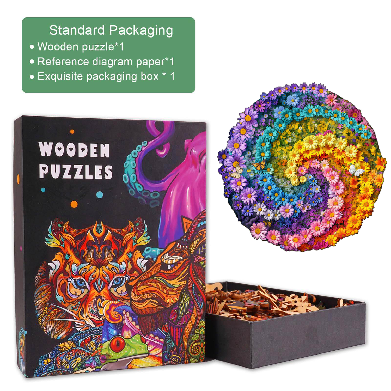 Puzzle en bois Mer de Fleurs