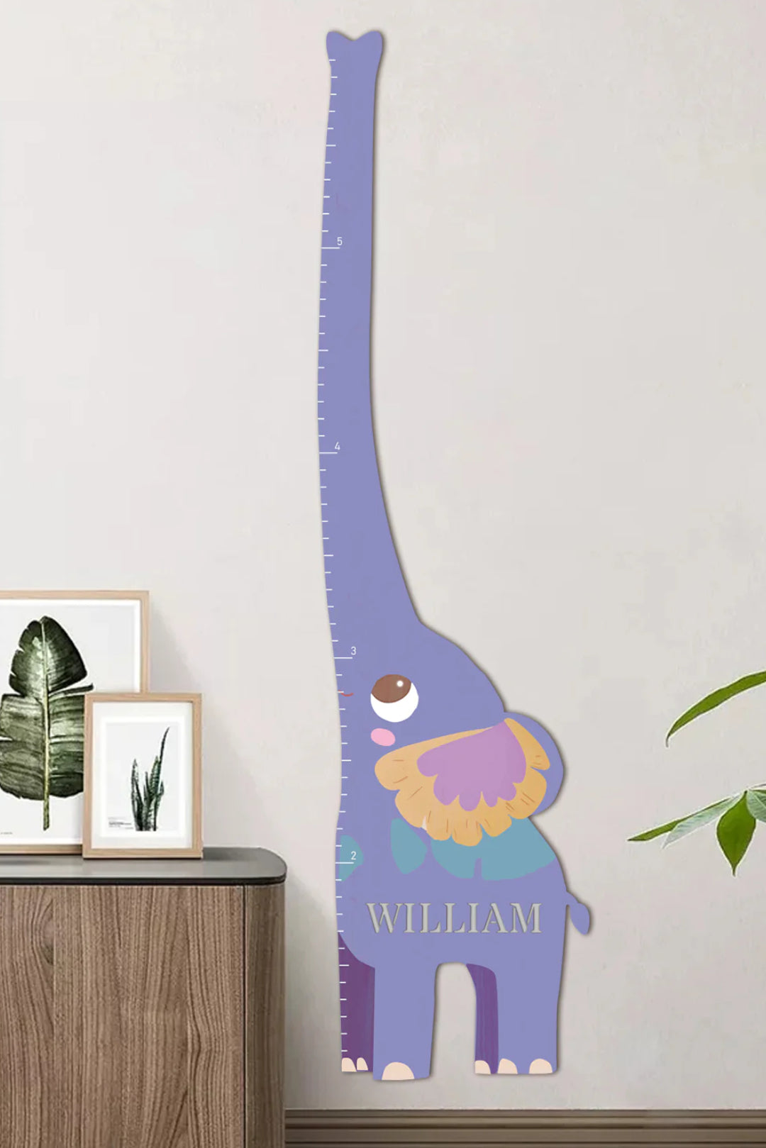 Règle de croissance éléphant en bois personnalisée