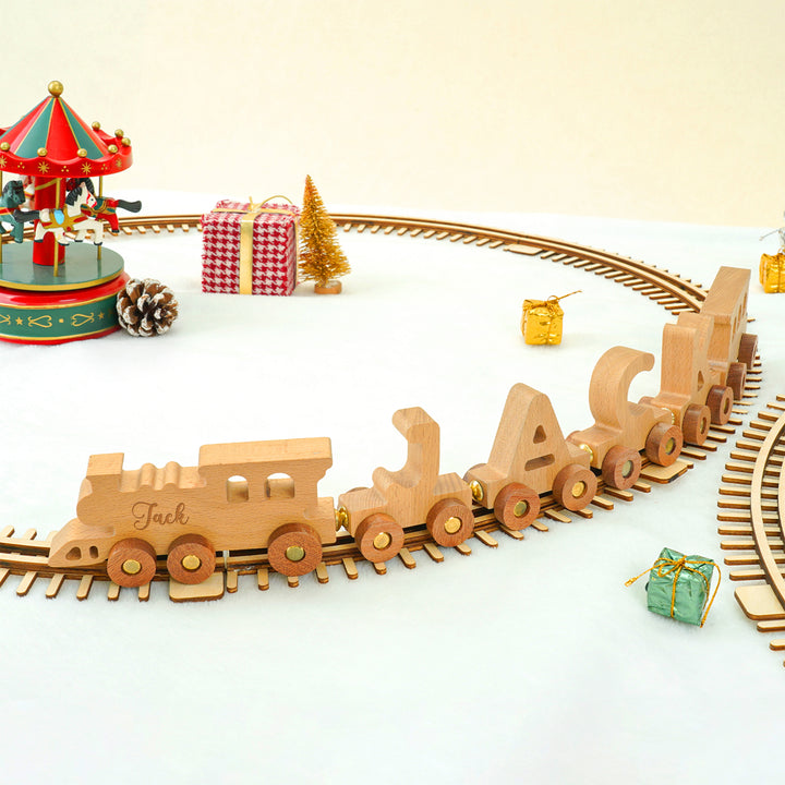 Custom Wooden Name Train Set