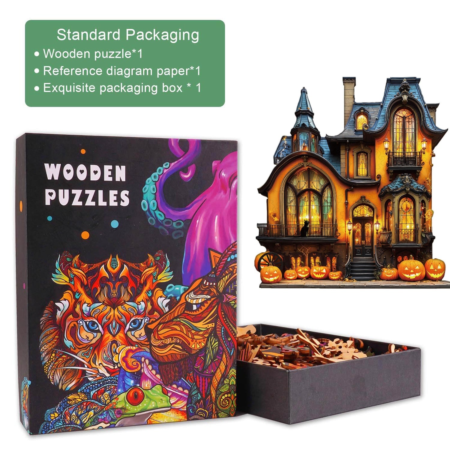 witch's house Wooden Jigsaw Puzzle