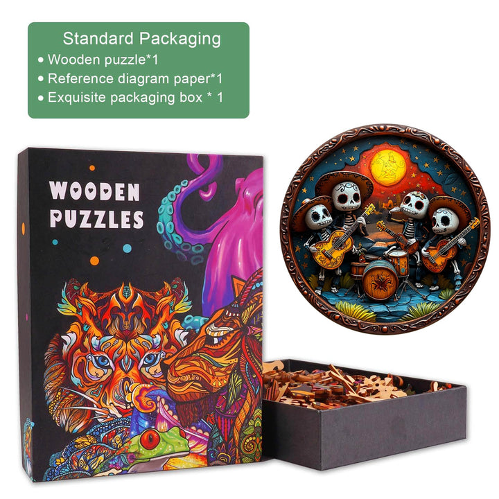 3D Mexikanische Bands Holzpuzzle