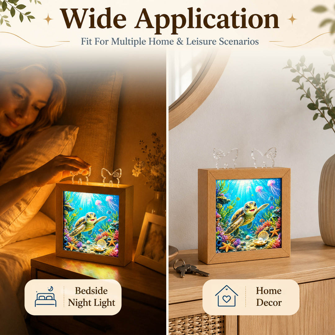 Acrylic Puzzle Night Light - Coral Sea Turtle
